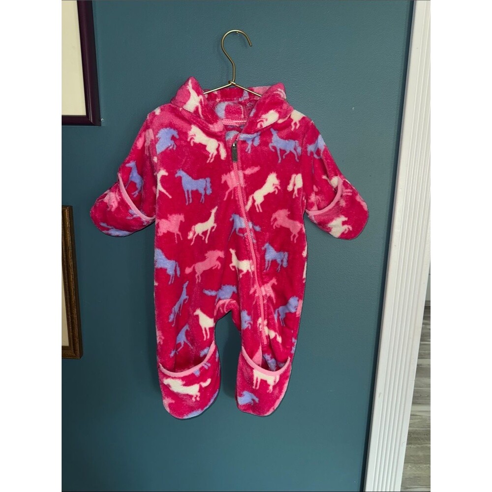 Hatley baby girl's horse fuzzy fleece bundle